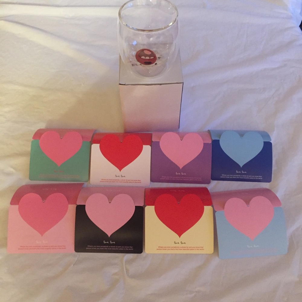 ❤️“Bear” Glass Cup with Love Message Cards❤️